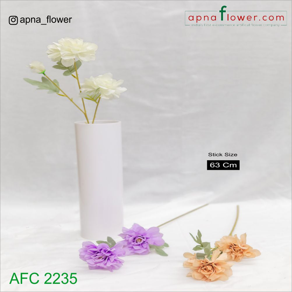 Set of 6 fern flower stick with vase