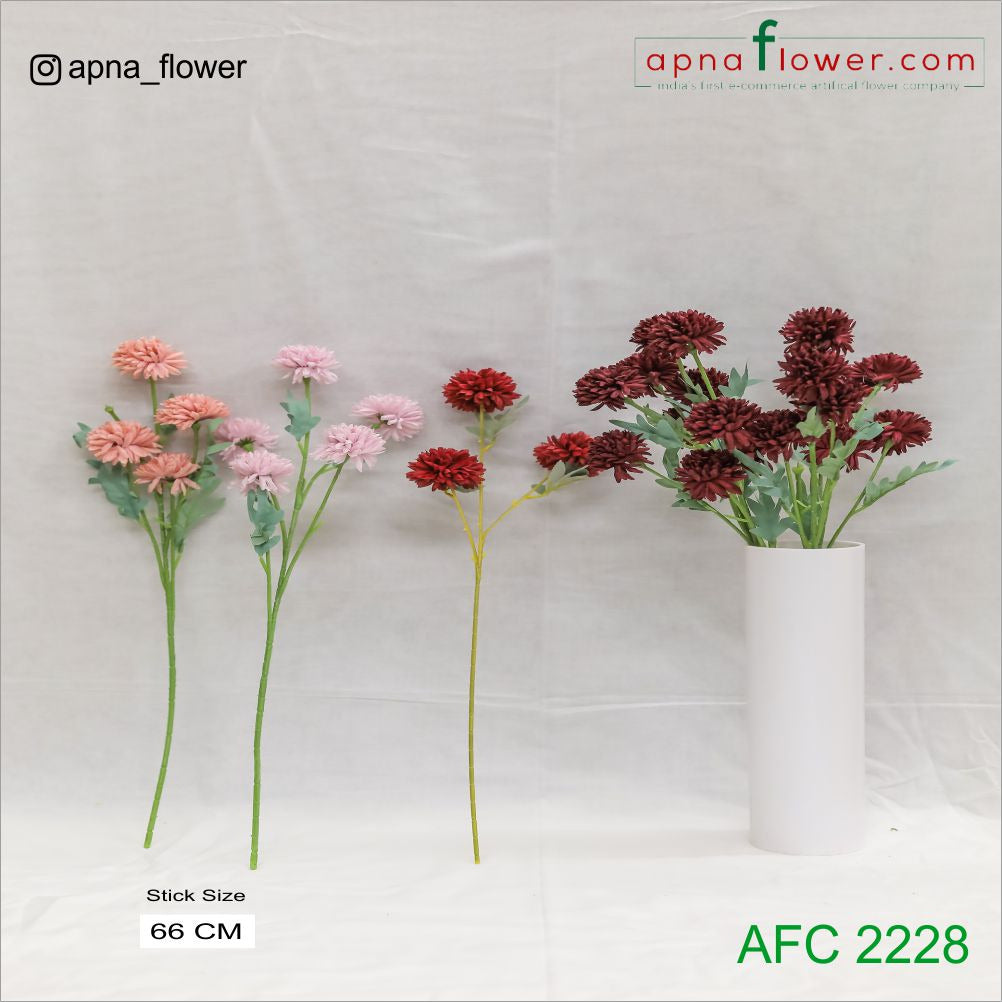 Set of 3 flower stick 2228 with vase