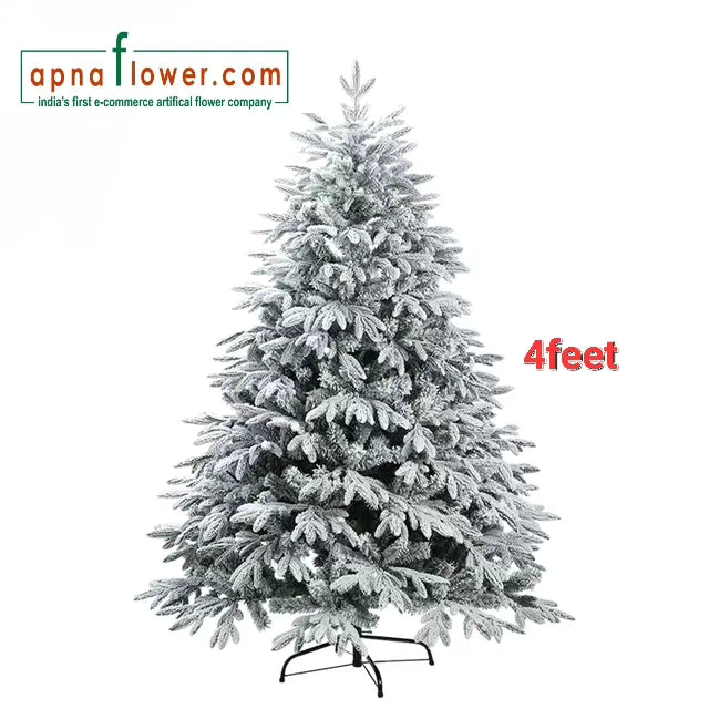 4 ft Snow coated christmas tree with24 inch width