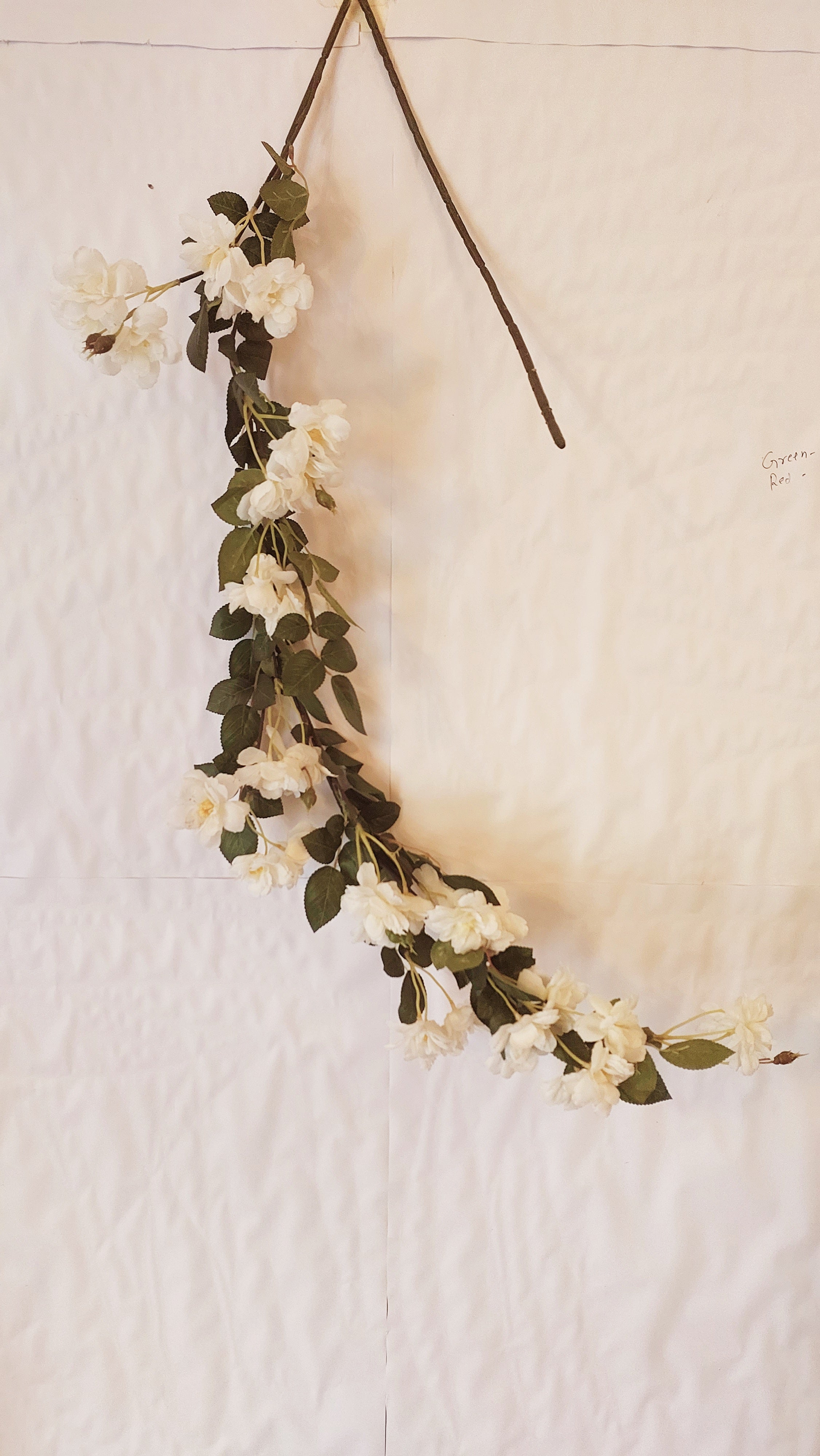 4 ft long white adjustable blossom stick for decor